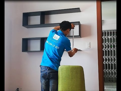 LẮP KỆ SÁCH TREO TƯỜNG KT206 MỘT CÁCH ĐƠN GIẢN