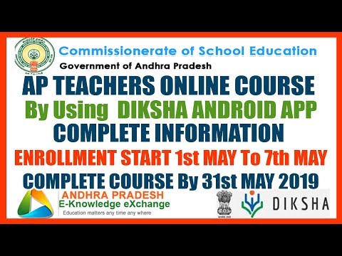 AP SCERT ONLINE COURSE for Teachers BY USING Diksha ANDROID APP - APEKX REGISTRATION PROCESS android app