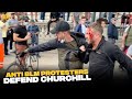 Anti Black Lives Matter protesters turn out to defend Churchi...