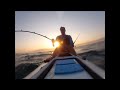 Kayak fishing - fight for a tuna with a shark