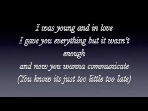 A LITTLE TO LATE LYRICS a little to late lyrics: