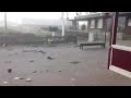 Sturm auf Borkum - Dachziegel fliegen über Fußgängerzone