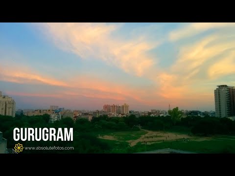 Gurugram Time lapse (4K 60fps) | Cityscape Time lapse | SouthCity | Colorful Evening Sky