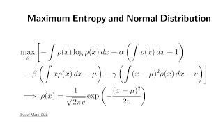 Maximum entropy and the normal distribution