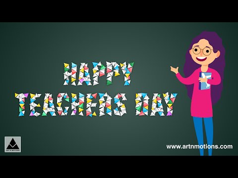 Happy Teachers Day 2020 | Animated Card | WhatsApp status | Teacher's Day Cartoon | Celebration
