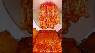 Asmr Y Enoki Mushrooms Squid 핵불닭팽이버섯 먹방 Sounds Mukbang