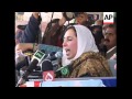 WRAP PPP ldr Benazir Bhutto, plus local reaction to campaigning; Sharif
