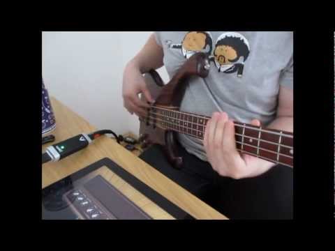 Acid jazz fingerstyle/slap bass groove (apogee jam, iPad)