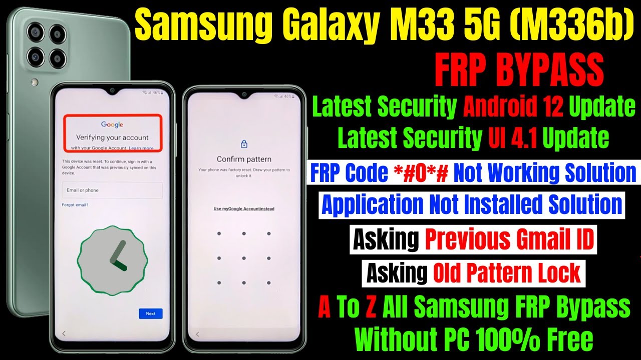 Samsung Galaxy M33 5g Frp Bypass Latest Security UI 4.1 Samsung Galaxy M33 5g Frp Bypass Latest Security UI 4.1