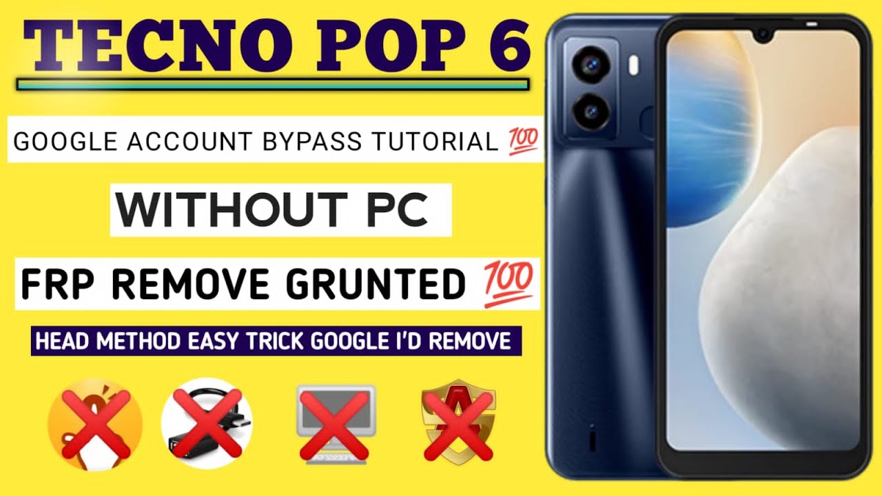 TECNO POP 6 FRP BYPASS 2023 WITHOUT PC | GOOGLE ACCOUNT TECNO POP 6 FRP BYPASS 2023 WITHOUT PC | GOOGLE ACCOUNT