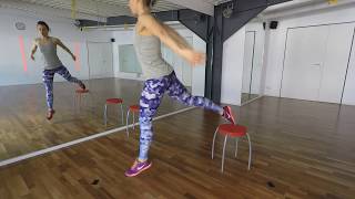 DEPOT Workout mit Hocker