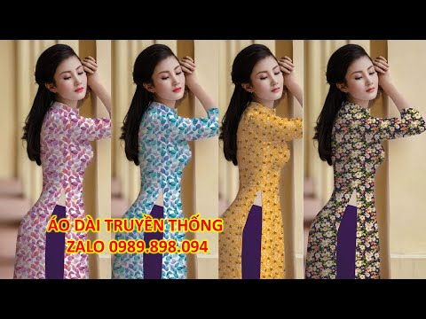 20 mẫu Áo dài hoa nhí xinh xắn, áo dài truyền thống, áo dài Việt Nam 2021 được yêu thích nhất