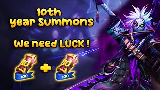 Can We Get LUCKY ! 10th Year Summons ! (Summoner's War)