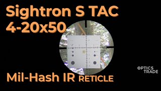 Sightron S Tac 4-20X50 Reticle Mil-Hash Ir Optics Trade Reticle Subtensions