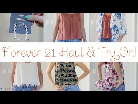 Forever 21 HAUL  Try On! | Cute Summer Tops  Statement Necklaces