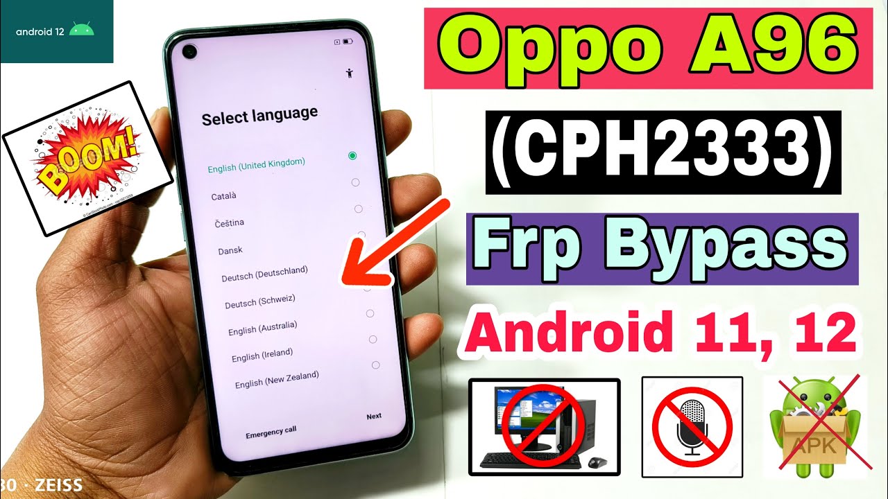 Oppo A96 FRP Bypass | Without Pc | Oppo (CPH2333) Google Oppo A96 FRP Bypass | Without Pc | Oppo (CPH2333) Google