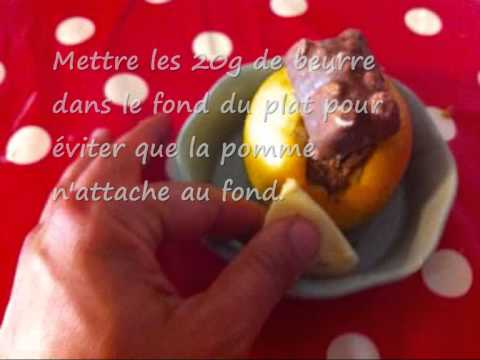 Pomme aux bonbons oursons au chocolat