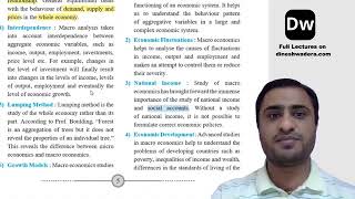 Lecture 8 - Introduction to Micro Economics and Macro Economics - Part 8 - 12th Commerce