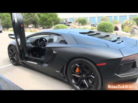 BrianZuk records a menacing matte black nero nemesis Lamborghini Aventador