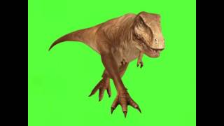 Green Screen Running Dinasaurus