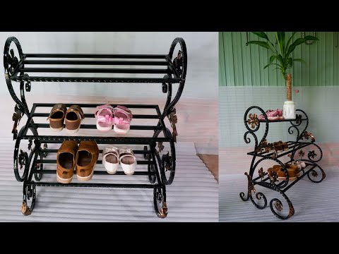 kệ để giày dép nghệ thuật | kệ giày dép sắt uốn