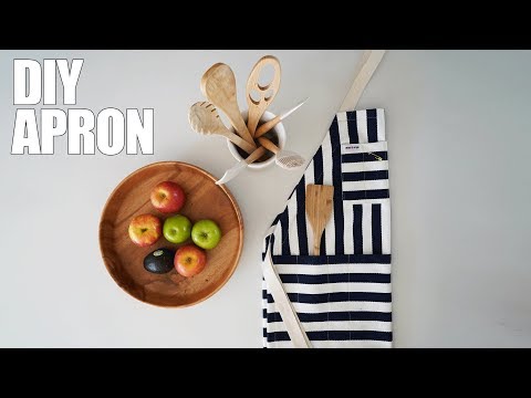 EASY DIY APRON TUTORIAL - YouTube