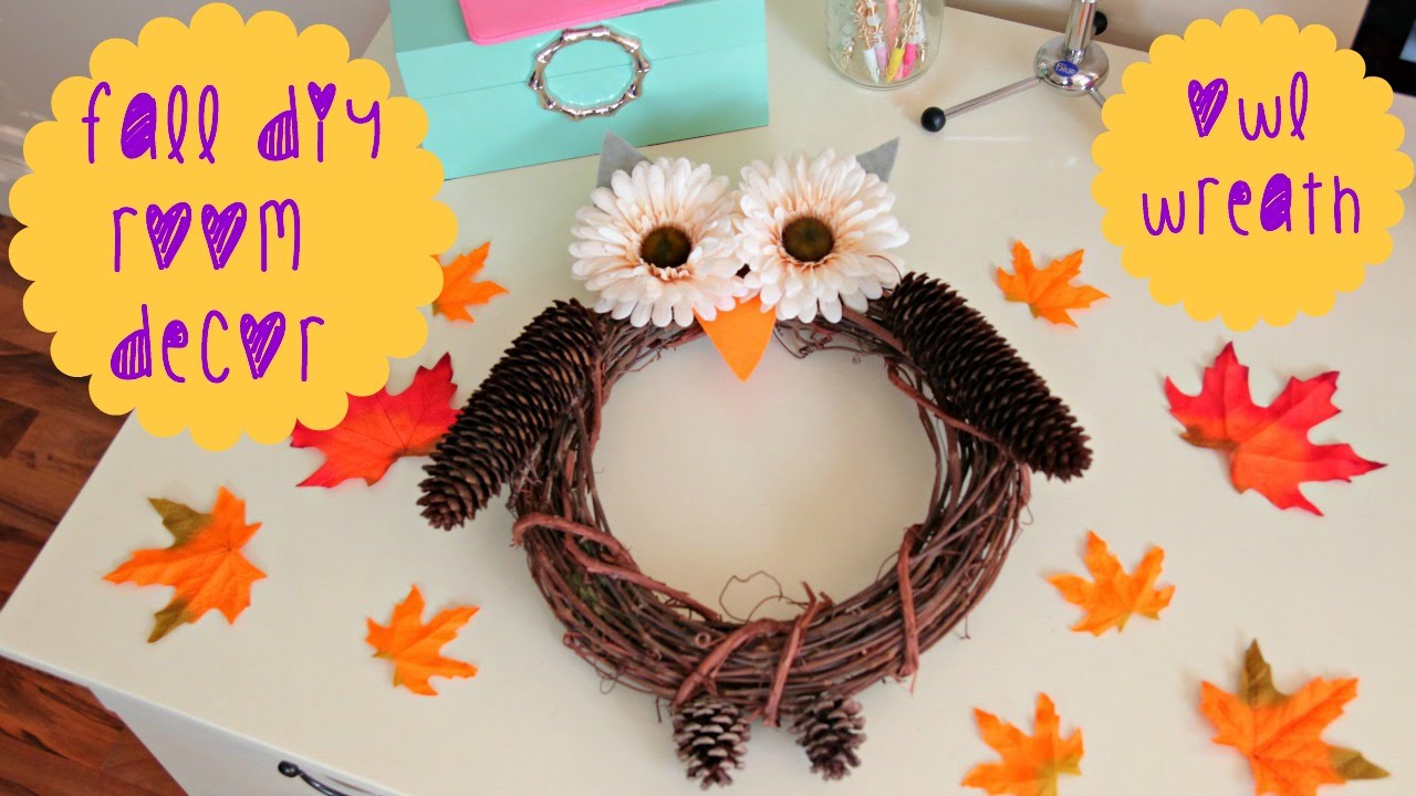 Wreath  room  Fall Owl Room 2014  YouTube Decor decor fall   diy DIY