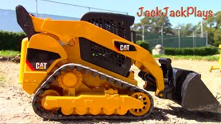 Construction for Kids - Toy Vehicles DIGGING | Bruder Compact Track Loader UNBOXING PLAYTIME