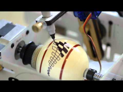 Eggbot Working on a PoolBilliard Ball (No sound)
