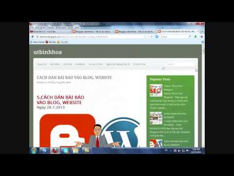 THỦ THUẬT - Cách dán bài viết có hình minh họa vào Blog, Website