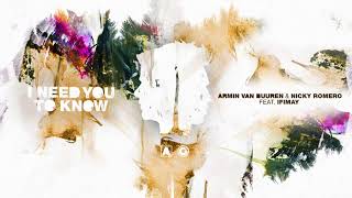 Watch Armin Van Buuren I Need You To Know feat Ifimay video