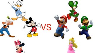 Mugen Mickey Mousegoofydonald Duckminnie Mouse Vs Marioluigiyoshipeach