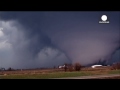 Scary close-up footage of giant tornado, Illinois