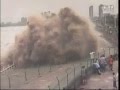 Awesome tidal wave caused by Typhoon Trami in Zhejiang province, China