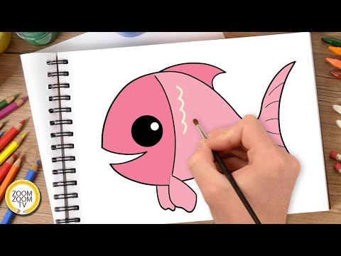 Hướng dẫn cách vẽ CON CÁ - Tô màu Con Cá - How to draw a Fish