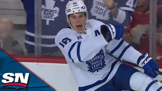 Maple Leafs Mitch Marner Outwaits Defence Before Snapping Five-Hole Vs. Flames