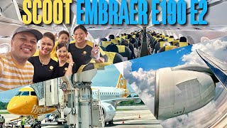 Baru Scoot Embraer E190-E2 Flight Tr632 Singapore - Hat Yai Smooth & Efficient