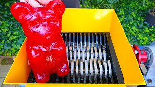 World's Largest Gummy Bear Vs Fast Shredder! Amazing Video!