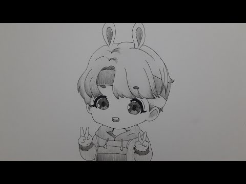 CARA MENGGAMBAR ANIME CHIBI BTS