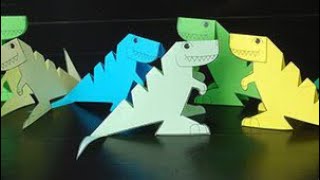 Аппликация Своими Руками! Бумажный Динозавр!