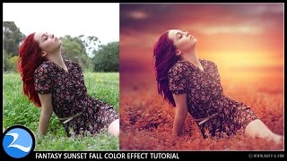 Photoshop CC Tutorial - Fantasy Sunset Fall Color Effects