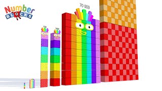 Looking For Numberblocks Comparison 7 70 700 7000 70000700000 Numberpatterns Standing Tall