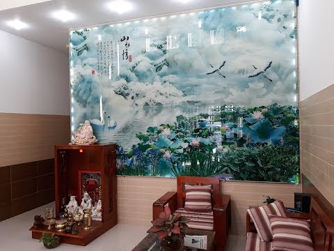 Mẫu tranh kính cường lực 3D khổ lớn ốp tường nhà chú Minh – Thủ Dầu Một – Tp Mới Bình Dương