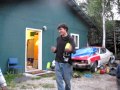 Issac trying to juggle golf balls