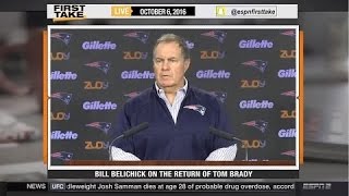 Espn First Take - Bill Belichick On Patriots Tom Bradys Return