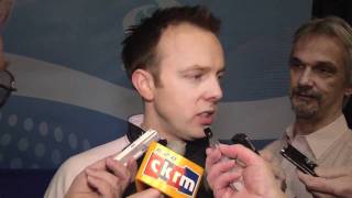 2011 Ford World Men's Curling Championship - Draw 15 Media Scrum