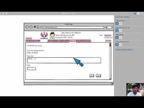 Prototype Web cá nhân giảng viên (sau chỉnh sửa)