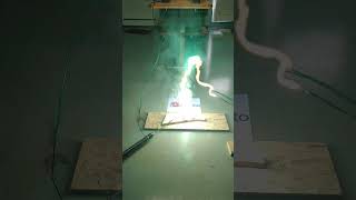 High Voltage Arc Vs Magnesium Powder 28Kv 1A | Dangerous Fail #Shorts #Highvoltage #Fire #Plasma