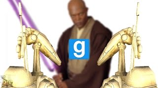 Star Wars battle droids vs Mace Windu | in Garry?s Mod