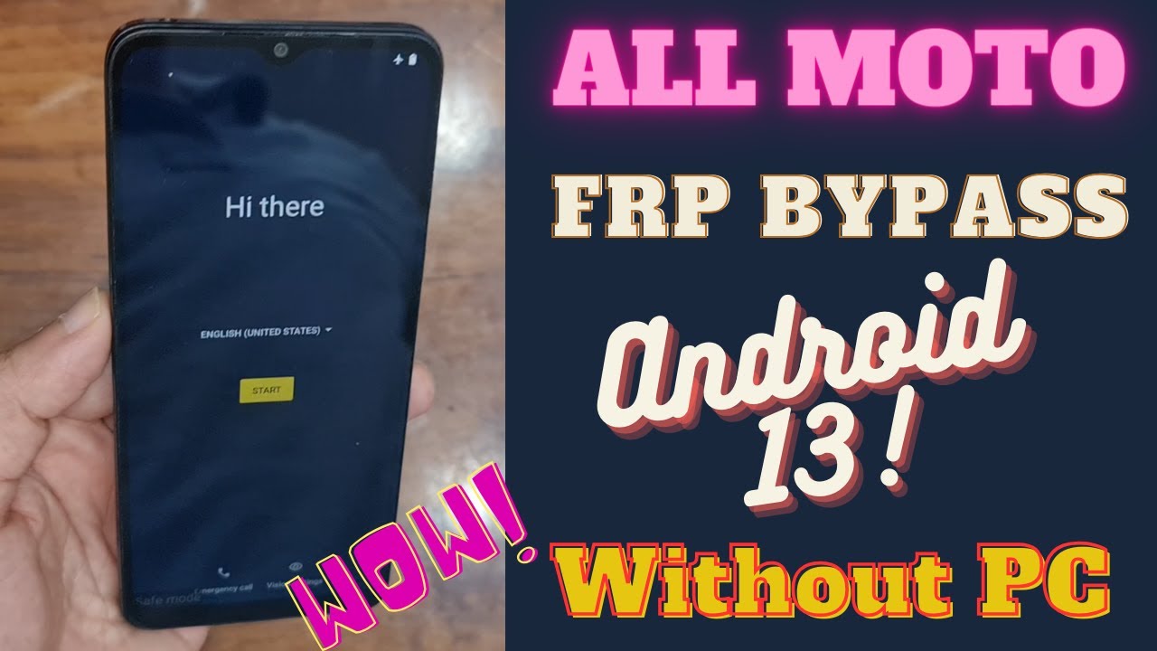 All Moto 2023 Frp Bypass Android 13 Without pc / All Moto 2023 Frp Bypass Android 13 Without pc /